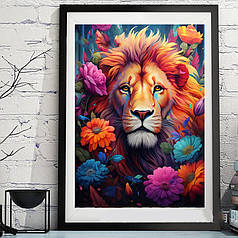 Набір алмазна мозаїка Лев 40х30 см