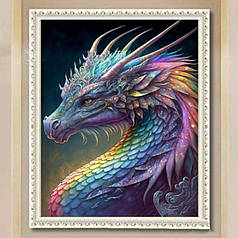 Набір алмазна мозаїка Дракон райдужний 40х30 см