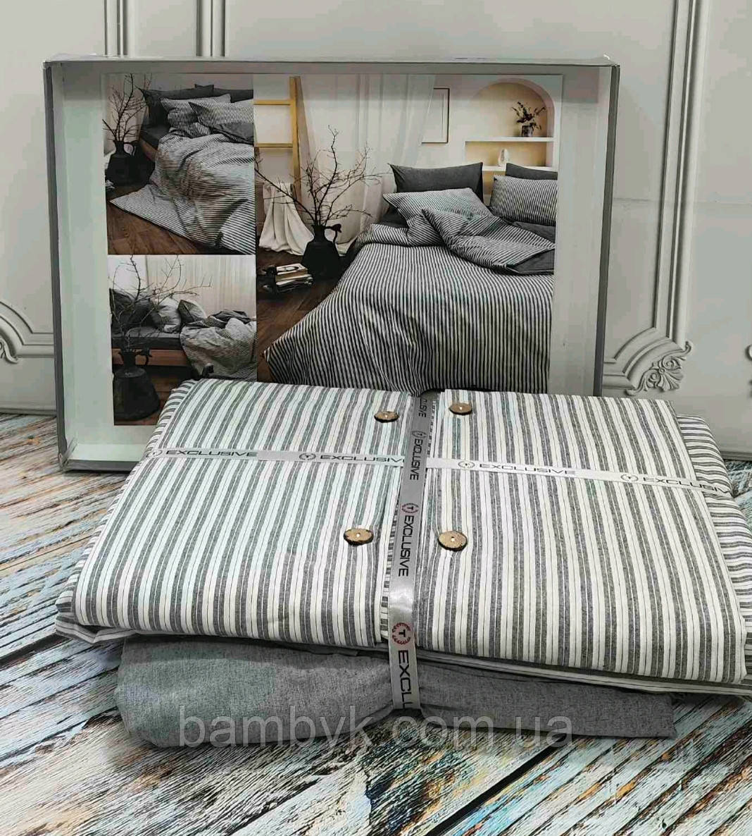 Постільна білизна Exclusive "Trei" ранфорс Ranforce бавовняна євро розміру Туреччина