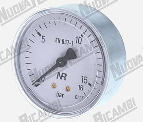 Манометр для кавомашини ASTORIA CMA на 1 шкалу, тиск помпи 0-16 бар - 1/4M - Ø 62мм, фото 2