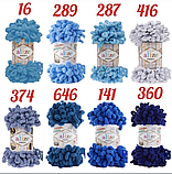Сумка ручної роботи жіноча з пряжі alize puffy бренду SO SOFT на подарок, фото 9
