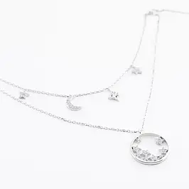 Срібні кольє з вставками