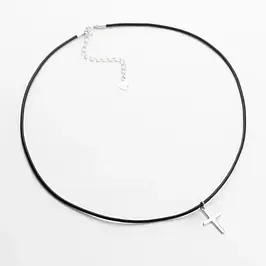 Срібні кольє з шнурочком