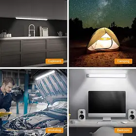 Лампа на магніті акумуляторна 20 см сенсорний світильник із датчиком руху SV227