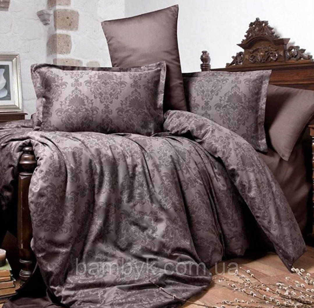 Постільна білизна Clasy "Kavala V-1" сатин DeLux преміум євро-розміру бавовняна Туреччина