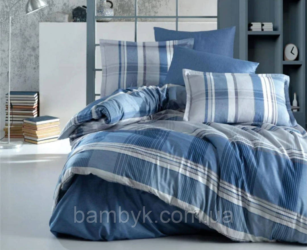 Постільна білизна Clasy "Palomar V-2" сатин DeLux преміум євро-розміру бавовняна Туреччина