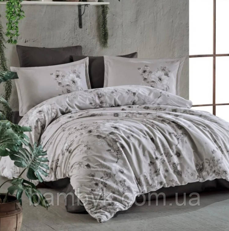 Постільна білизна Clasy "Paredes" сатин DeLux преміум євро-розміру бавовняна Туреччина