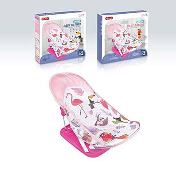 Дитяча підставка для купання немовлят 68169 | Складаний шезлонг для купання