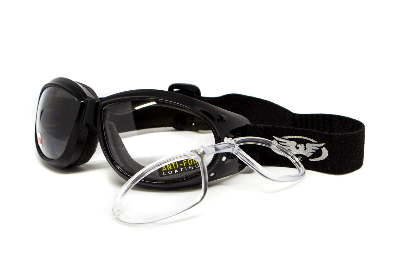Окуляри захисні з ущільнювачем Global Vision Eliminator RX (clear) Anti-Fog, прозорі з діоптричною вставкою