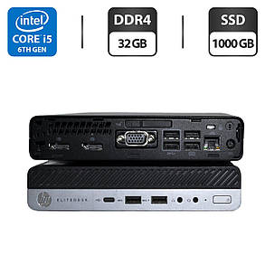 Неттоп HP EliteDesk 800 G3 Desktop Mini USFF/ Core i5-6500T/ 32 GB RAM/ 1000 GB SSD/ UHD 630, фото 1