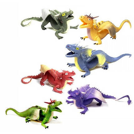 Тварина - тягнучка Дракон Гонконг A038P 7'' 6 кольорів, фото 1