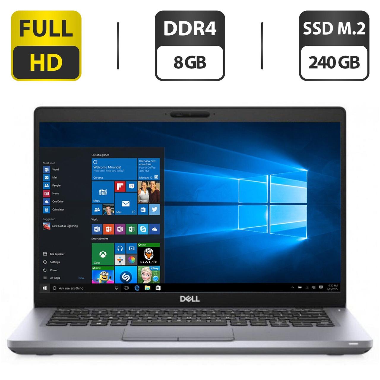 Ультрабук Б-клас Dell Latitude 5411/ 14" (1920x1080)/ Core i7-10850H/ 8 GB RAM/ 240 GB SSD/ UHD