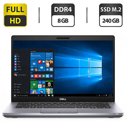 Ультрабук Б-клас Dell Latitude 5411/ 14" (1920x1080)/ Core i7-10850H/ 8 GB RAM/ 240 GB SSD/ UHD, фото 1