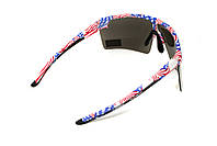 Окуляри захисні Global Vision Onyx USA Flag (gray), сірі в оправі прапор США, фото 9