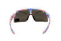 Окуляри захисні Global Vision Holeshot USA Flag (gray), сірі в оправі прапор США, фото 9