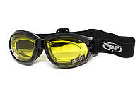 Окуляри захисні з ущільнювачем Global Vision Eliminator RX (yellow) Anti-Fog, жовті з діоптричною вставкою, фото 7