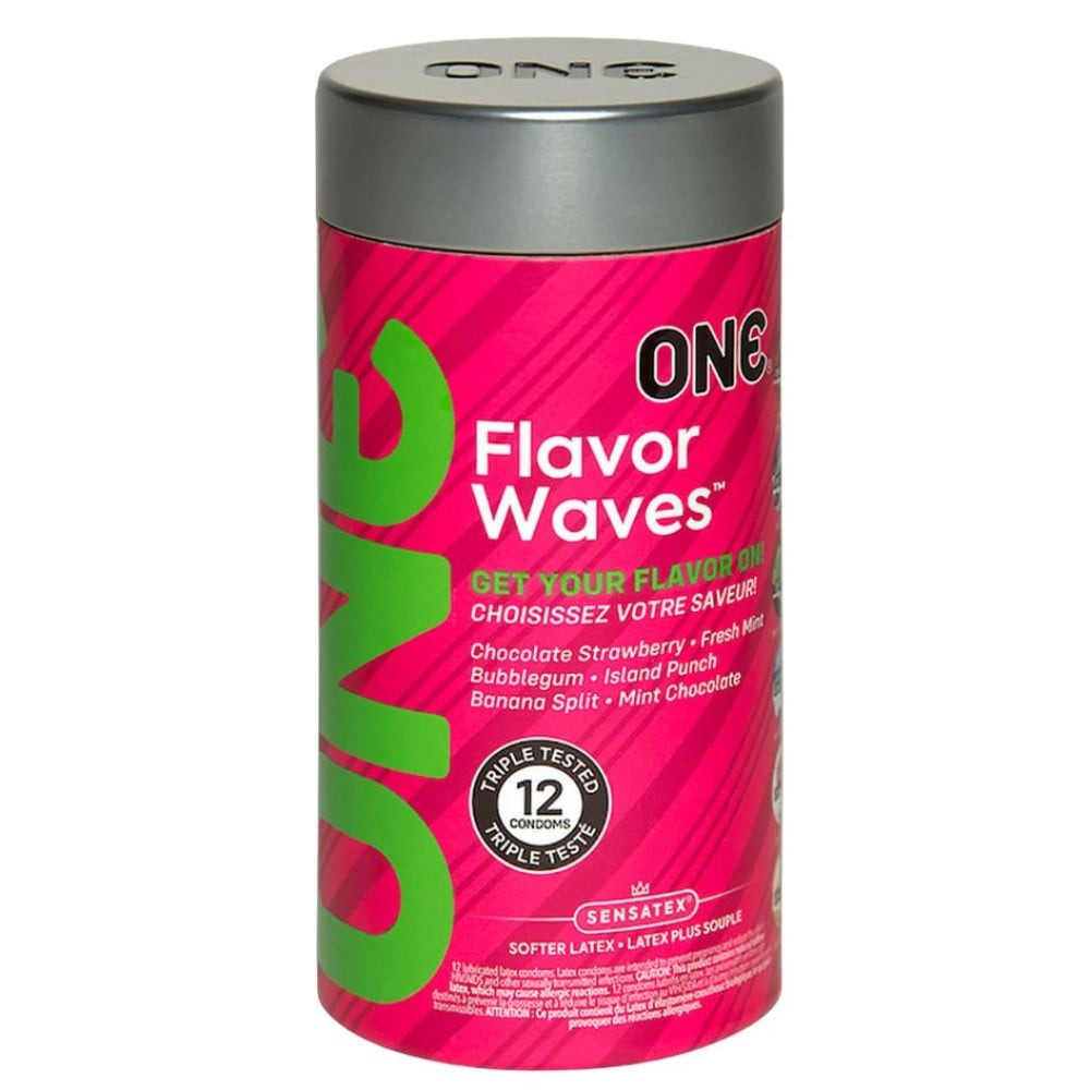 Набір презервативів з різними уподобаннями ONE Flavor Waves (ціна за упаковку 12 шт)