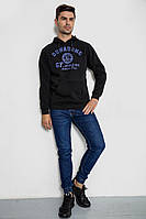 Худи мужской на флисе с капюшоном, цвет черный, 244R2197