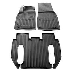 Килимки в салон 3D Tesla Model X Plaid (2022-) (6 мест) з бортом ТЕП/3шт