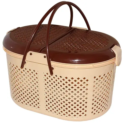 Корзина-переноска для кошек 34x45x25см Бежево-коричневая (ID#2332697592 ...