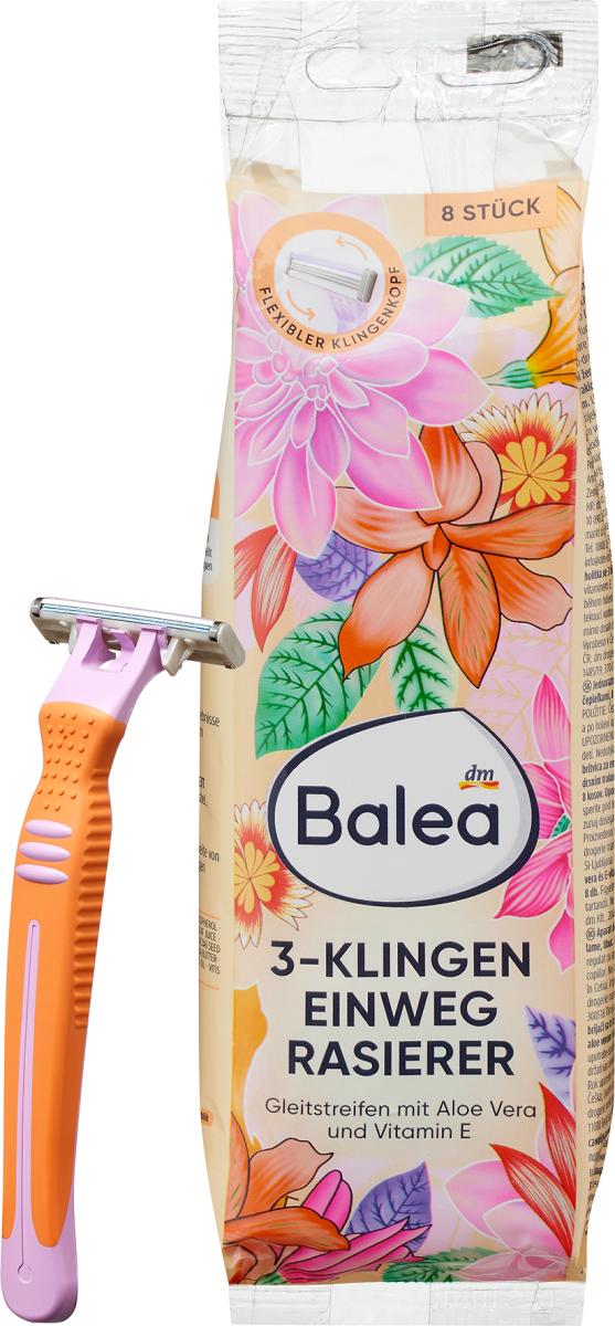 Станки для гоління жіночі Balea (3 леза) 8 шт.