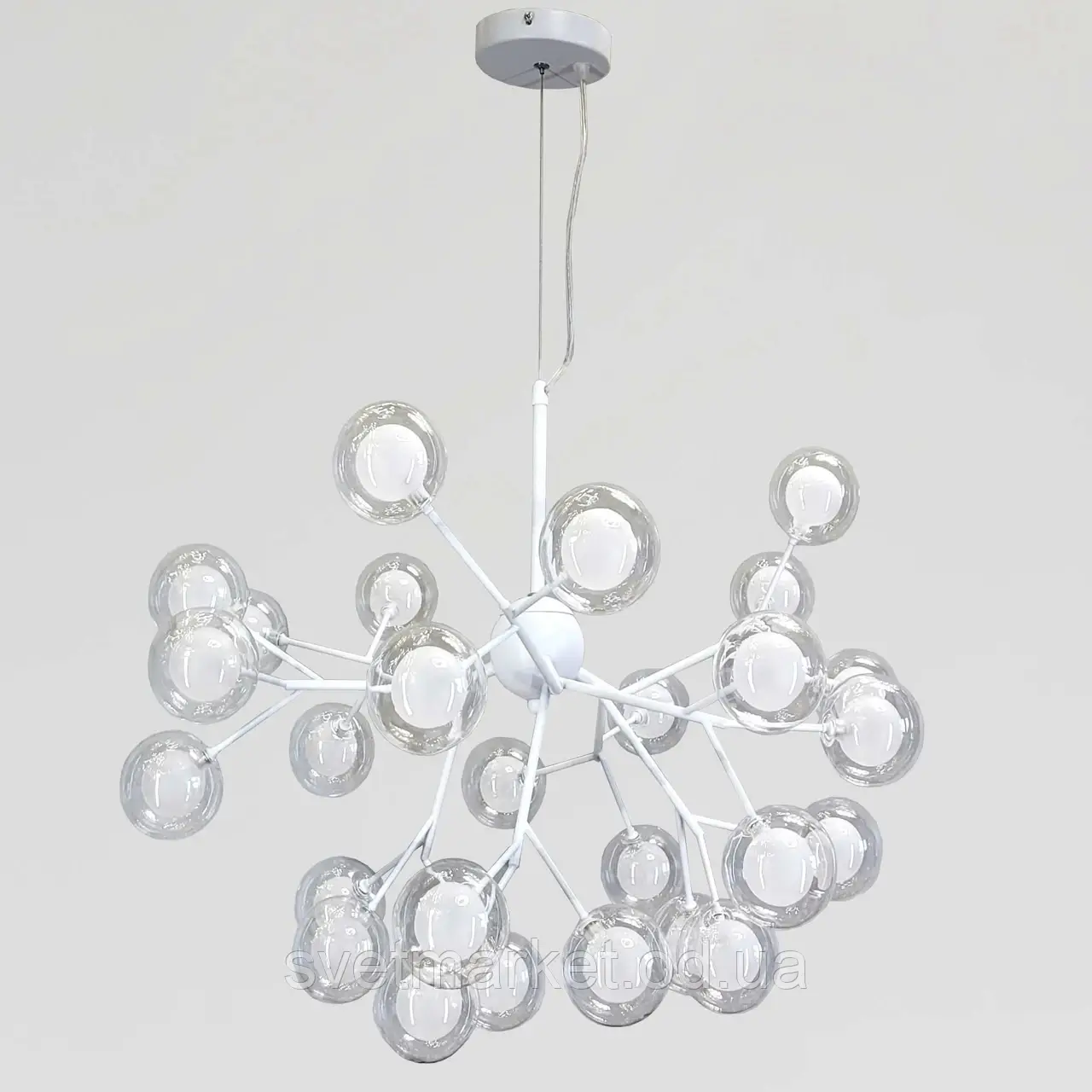 Змінна підвісна біла люстра 887/27WH, фото 1