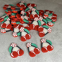 Наповнювач з полімерної глини "Вишенька" d 2 см, упаковка 20 шт, Червоний