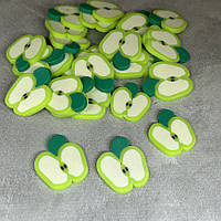 Наповнювач з полімерної глини "Зелене Яблуко" d 2 см, упаковка 20 шт, Зелений