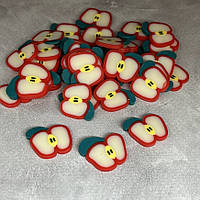 Наповнювач з полімерної глини "Червоне Яблуко" d 2 см, упаковка 20 шт, Червоний