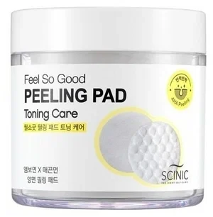 Scinic Очисні пілінг-спонжі з PHA кислотами для звуження пор Feel So Good Peeling Pad 70 шт.