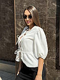 Блуза на зав'язках у кольорах 7197, фото 5