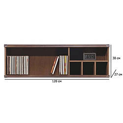 Полиця на стіну для книг Індіана 120 см дуб шутер у стилі кантрі у дитячу кімнату