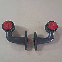 Ліхтар габаритний LED правий + лівий, ріжок зігнутий, (2 кольори 24V) Туреччина 13см. 000003442