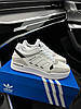 Кросівки чоловічі Adidas Drop Step low White Кеди Адідас Дроп Степ білі шкіряні модні низькі, фото 4