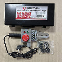 Паяльник для пластикових труб, 850 Вт, 0-300 ° C, насадки 20, 25, 32 мм, металевий кейс INTERTOOL RT-2110