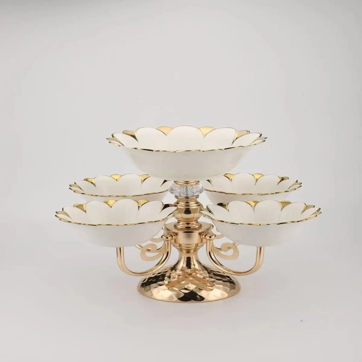 Манежниця для фруктів і солодощів у 2 яруси (5 тарілок) Fruit tray 1303-5 Тарілка органайзер для кухні iC227