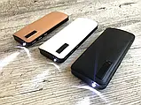 Power Bank 50000 mah Коричневий з екраном 3 USB + ліхтарик, павер банк SV227, фото 4