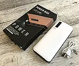 Power Bank 50000 mah Коричневий з екраном 3 USB + ліхтарик, павер банк SV227, фото 8