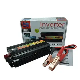 Інвертор автомобільний перетворювач напруги UKC 12V-220V 1000W iC227