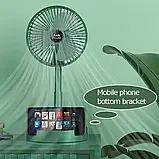 Мінівентилятор Telescopic Folding Fan з USB (білий, зелений, чорний), Портативний настільний вентилятор SV227, фото 5