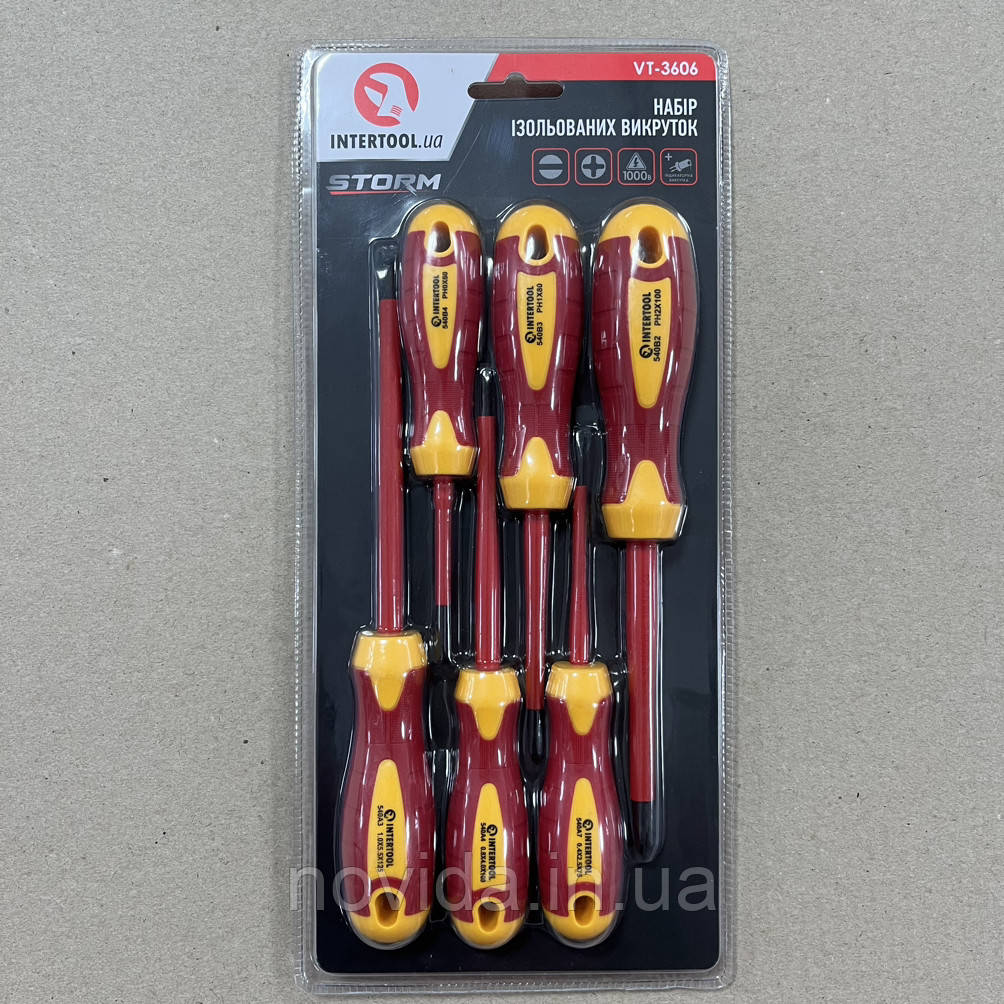 Набір ізольованих викруток 6 од. INTERTOOL VT-3606