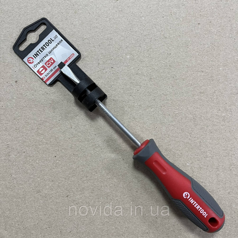 Викрутка шліцьова SL5.0*100 мм, CR-V INTERTOOL VT-3306