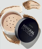 Avon мінеральна розсипчаста пудра для обличчя medium beige теплий бежевий