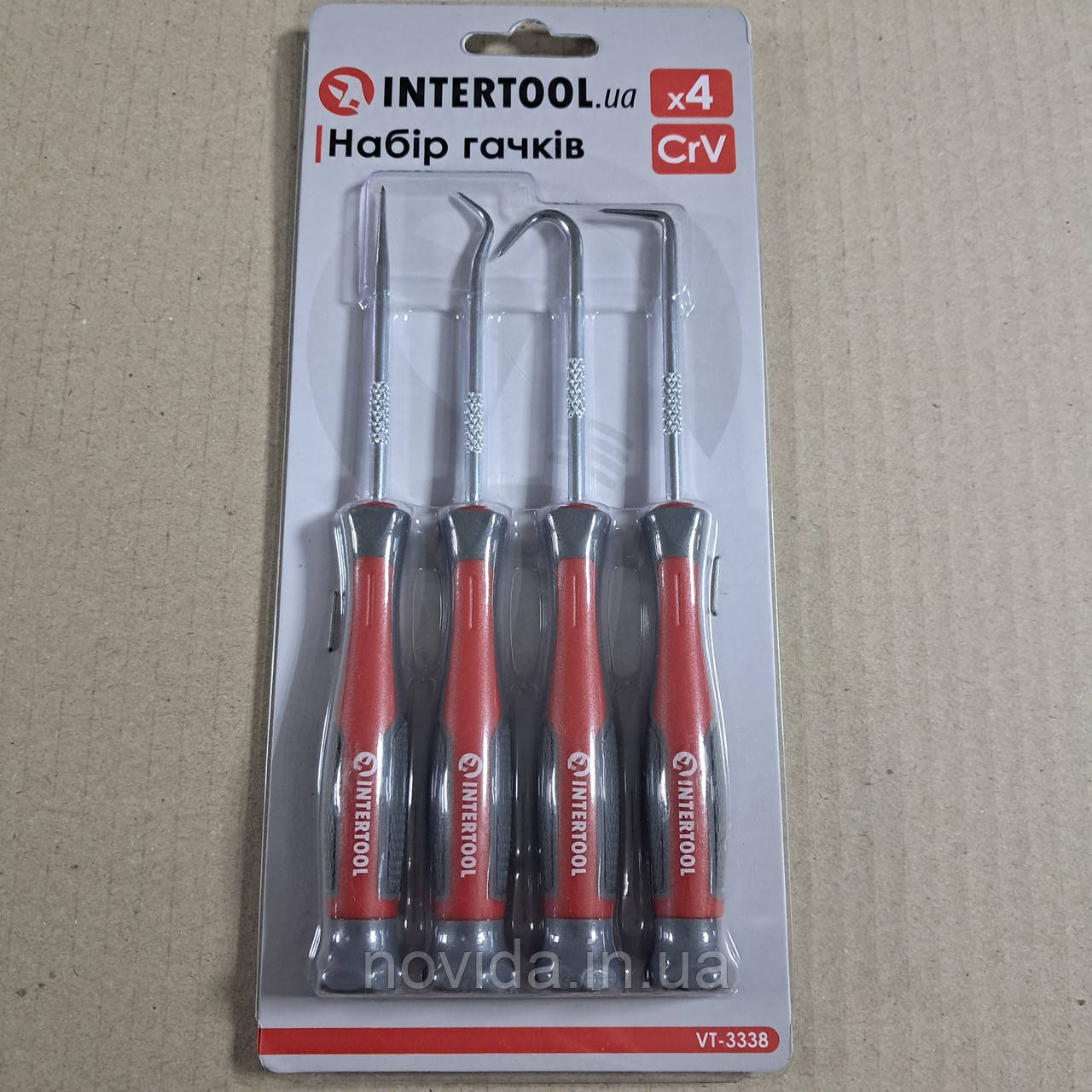Набір гачків 4 од. INTERTOOL VT-3338