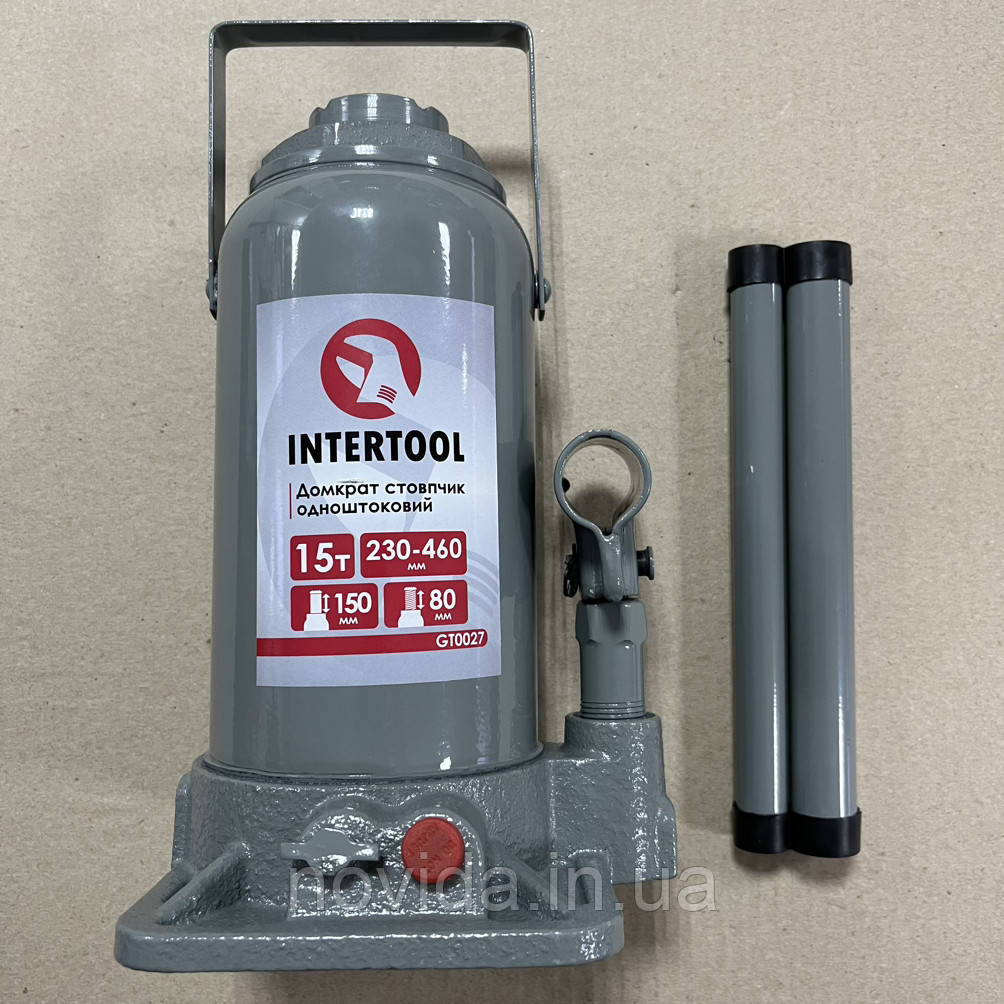 Домкрат "стовпчик" одноштоковий 15 т INTERTOOL GT0027
