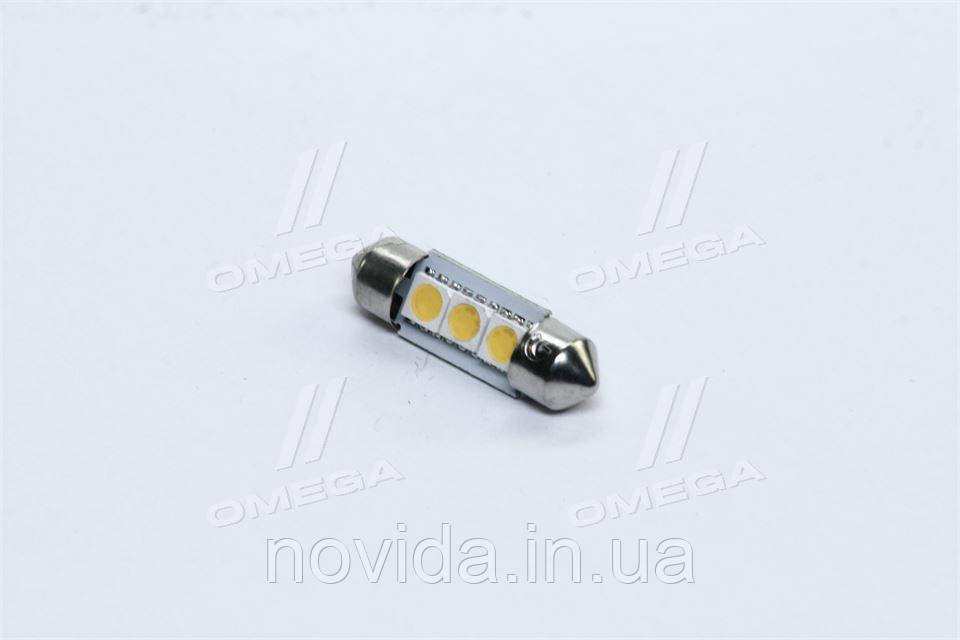 Лампа LED софітна C5W 24V T11x31-S8.5 (3 SMD size5050) WARM WHITE(tmp-07T11-24V) 4905973827
