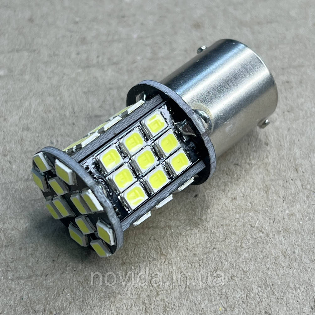 Лампа LED покажчиків поворотів та стоп-сигналів 24V BA15S 48SMD WHITE (tmp-L0987CH-24) 49051190030