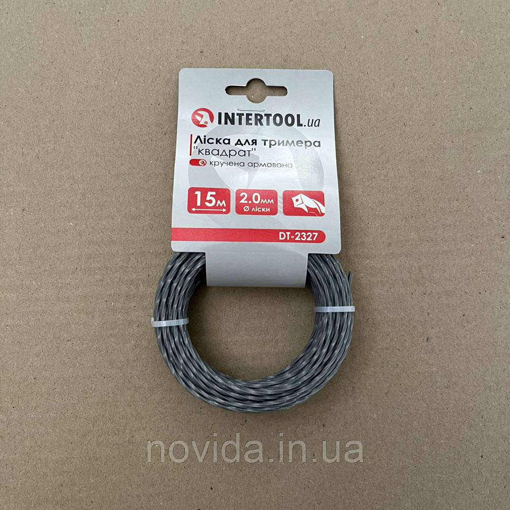 Лісочка для тримера "квадрат" кручена армована, 2.0 мм*15 м INTERTOOL DT-2327