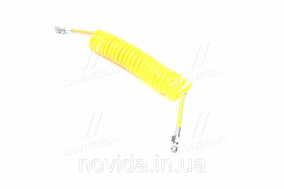 Шланг кручений пневматичний спіральний (жовт.) М 22х1,5 L = 5м (пр-во RIDER) RD 10.10.390