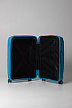 Валіза мала S поліпропілен блакитна 55х40х21+5см/47л/2.6кг/Airtex 245, фото 8